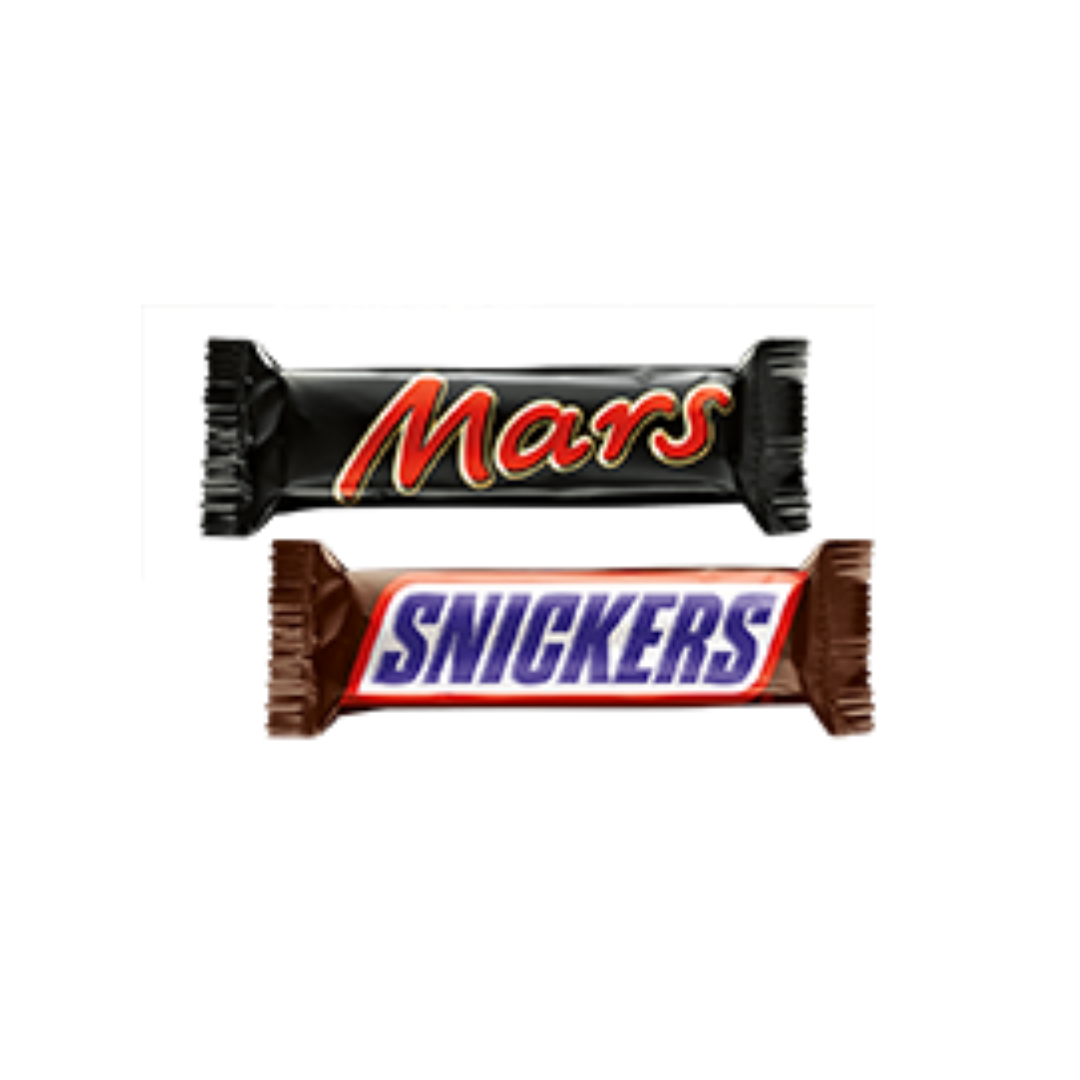 2 x Mars, Snickers, Twix o Bounty