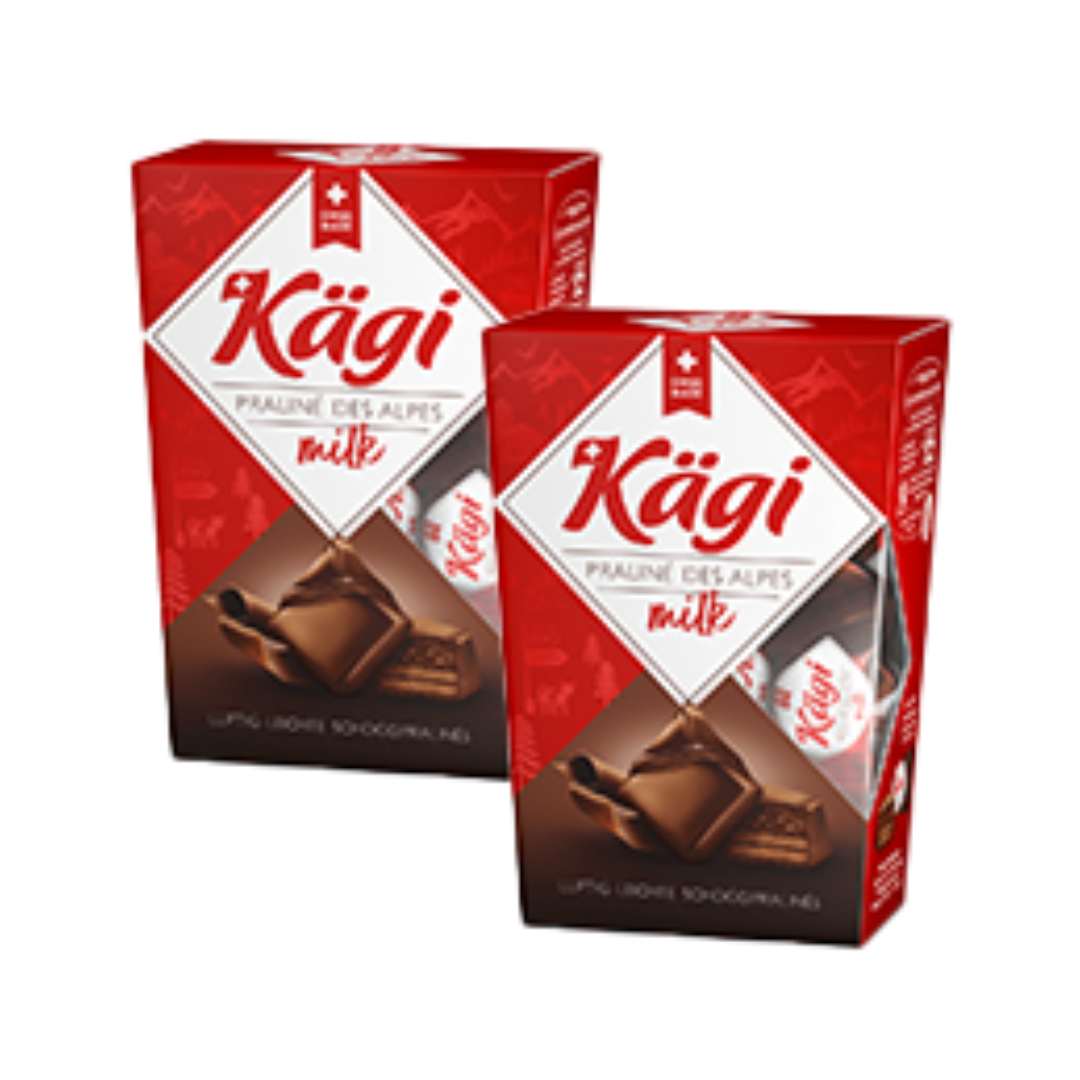 2 X Praliné des Alpes Milk Kägi 150g