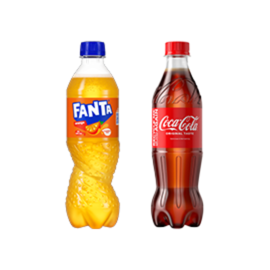 2 x Coca-Cola, Fanta 50cl