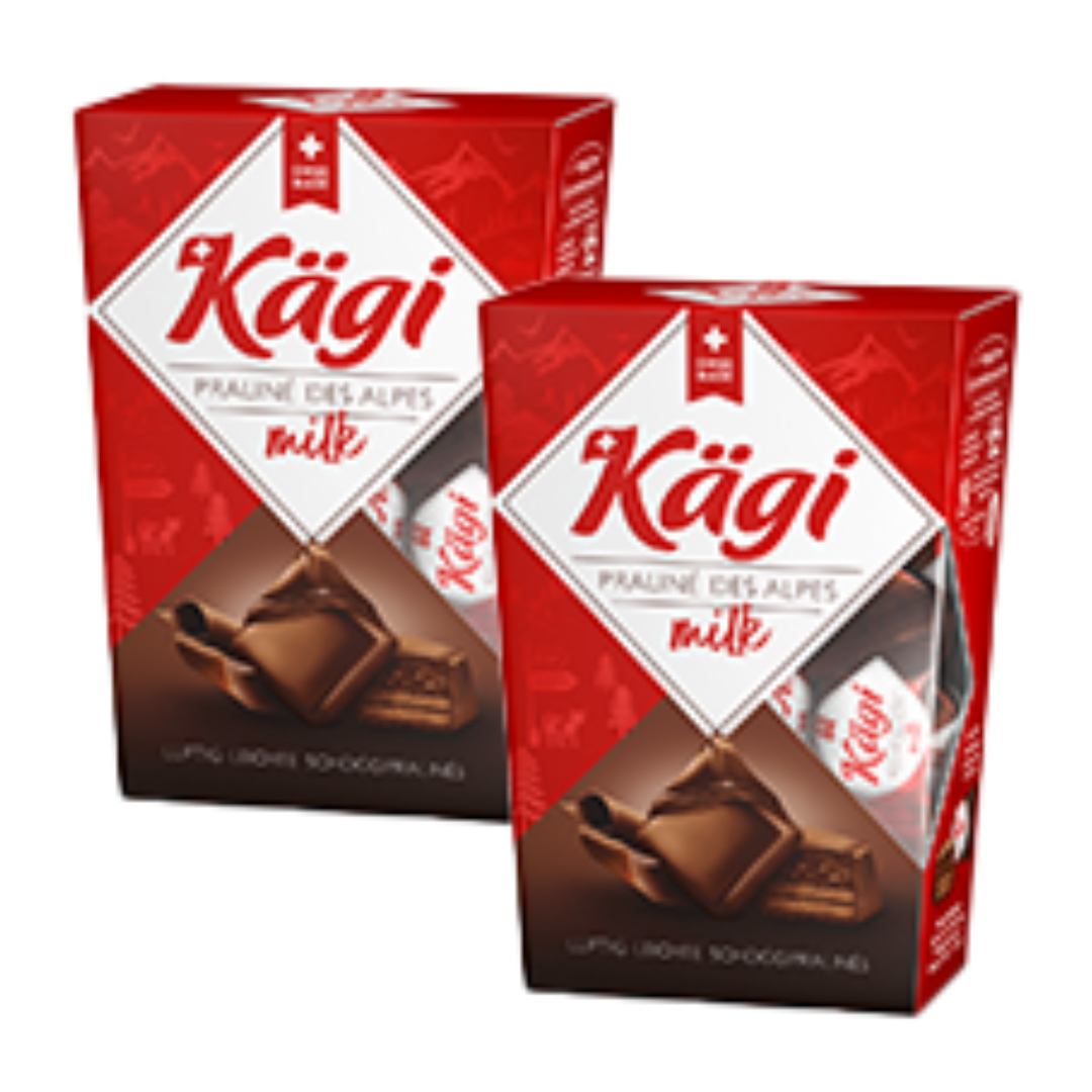 2 x Praliné des Alpes Milk Kägi 150g