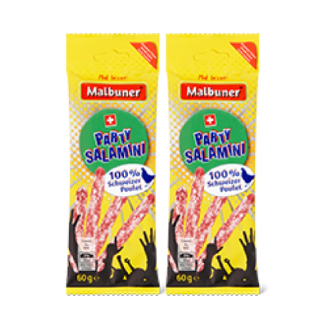 2 x Party Salamini pollame Malbuner 60g
