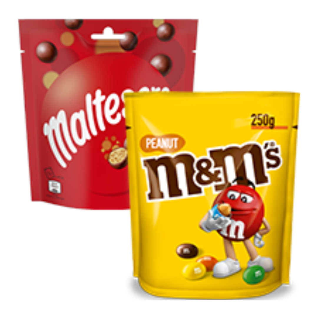 M&M’s o Maltesers 35-250g