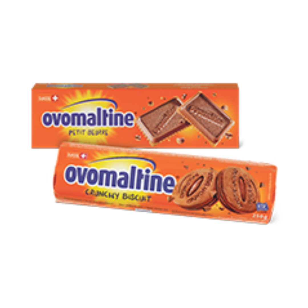 2 x Ovomaltine Crunchy Biscuit 250g o Petit Beurre 145g