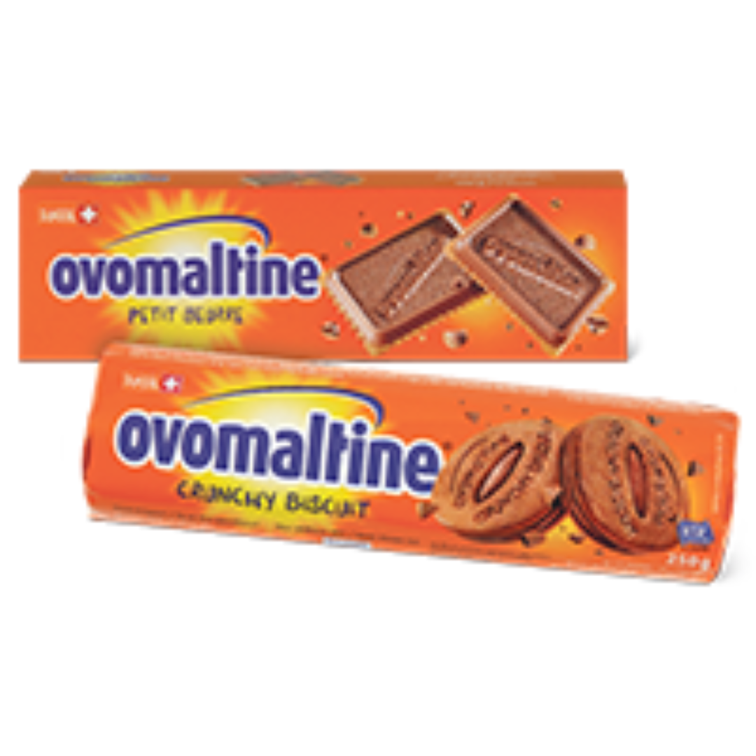 2 x Ovomaltine Crunchy Biscuit o Petit Beurre 145g-250g