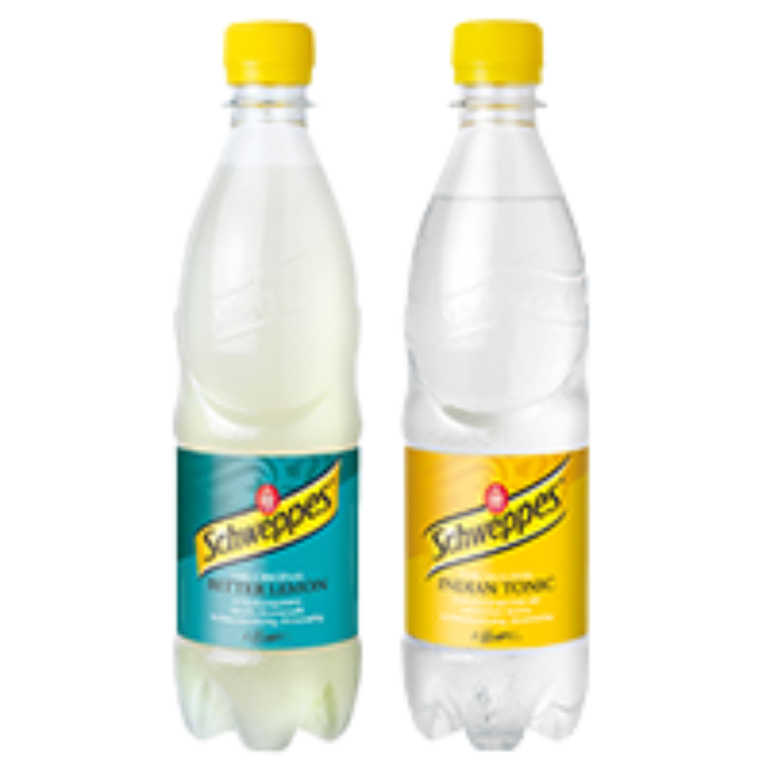 2 x Schweppes Bitter Lemon o Indian Tonic 50cl